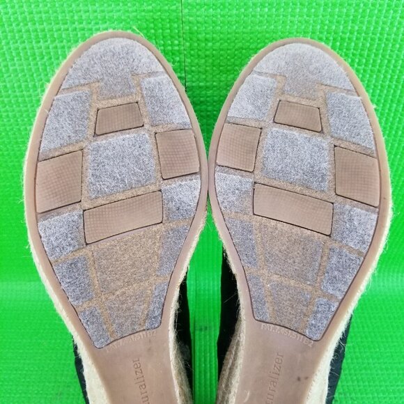 ✅Naturalizer BASHFUL Black Fabric Espadrille Peep Toe Wedge Shoes Women’s Sz 7M - Picture 15 of 16